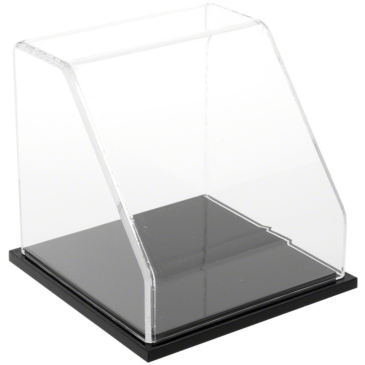 Plymor Clear Acrylic Slanted Front Display Case, 6" x 6" x 6"